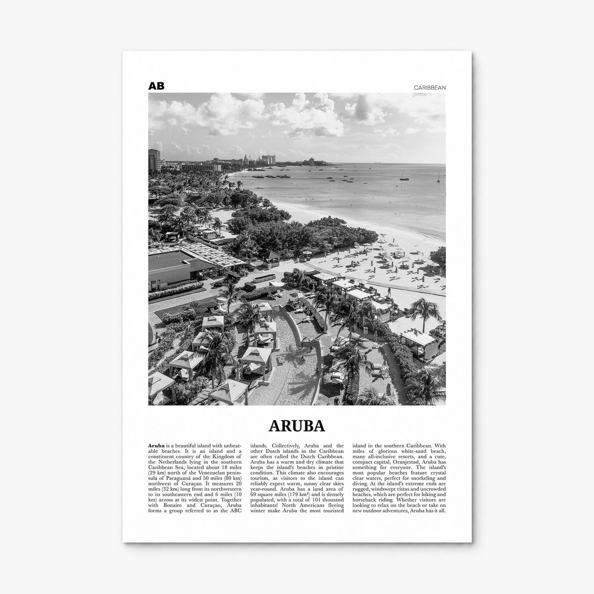 Aruba Newspaper No 2 Poster, print only (unframed)