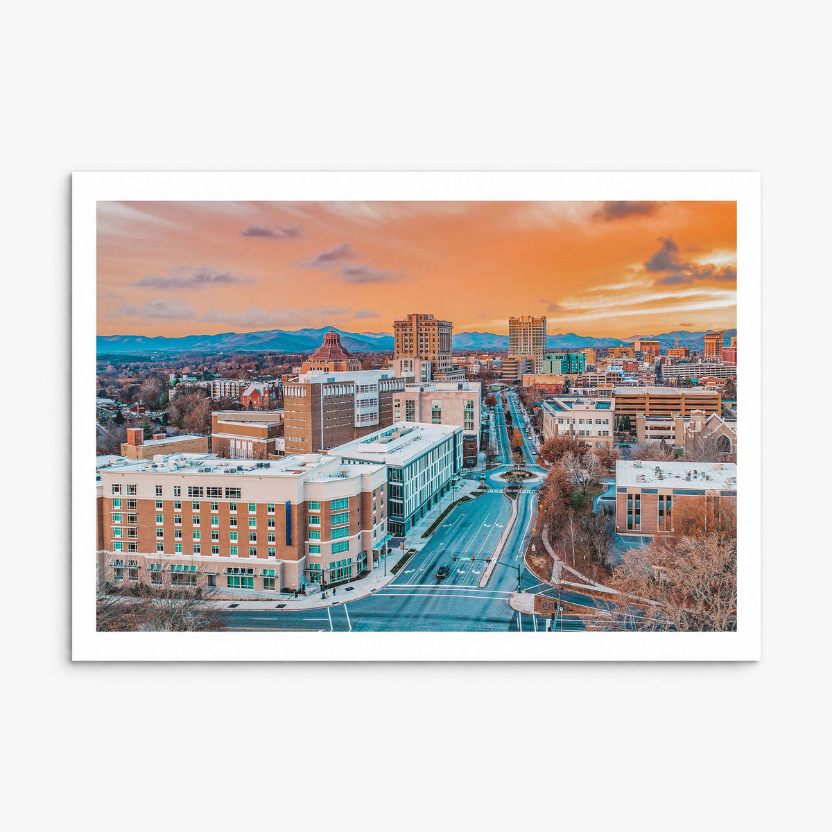 Asheville Photo Poster, print only (unframed), white border