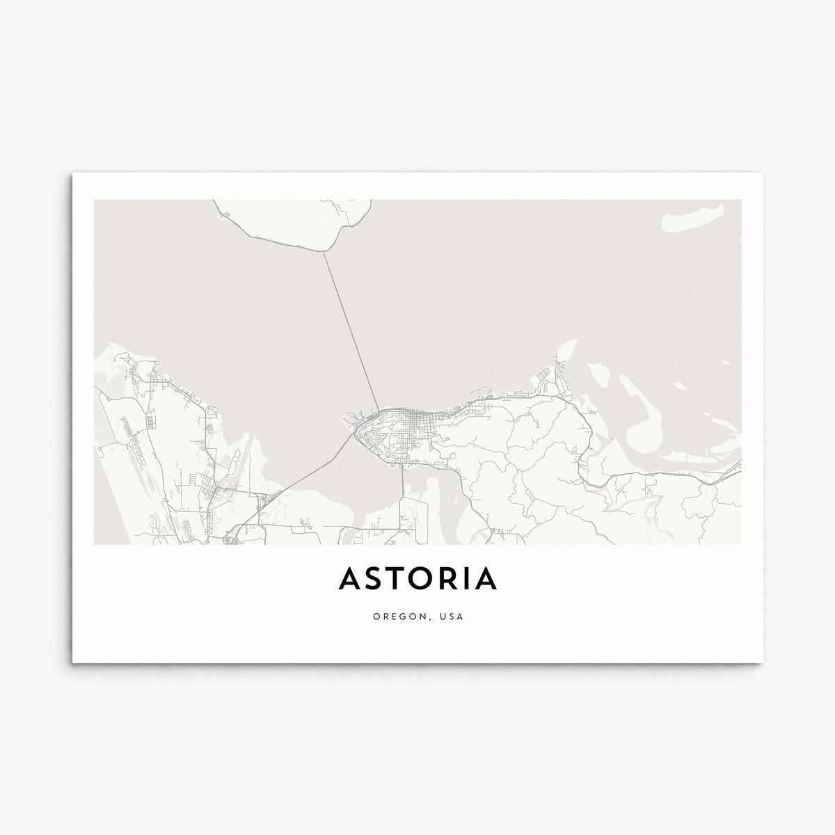 Astoria, Oregon Map Poster, print only (unframed)