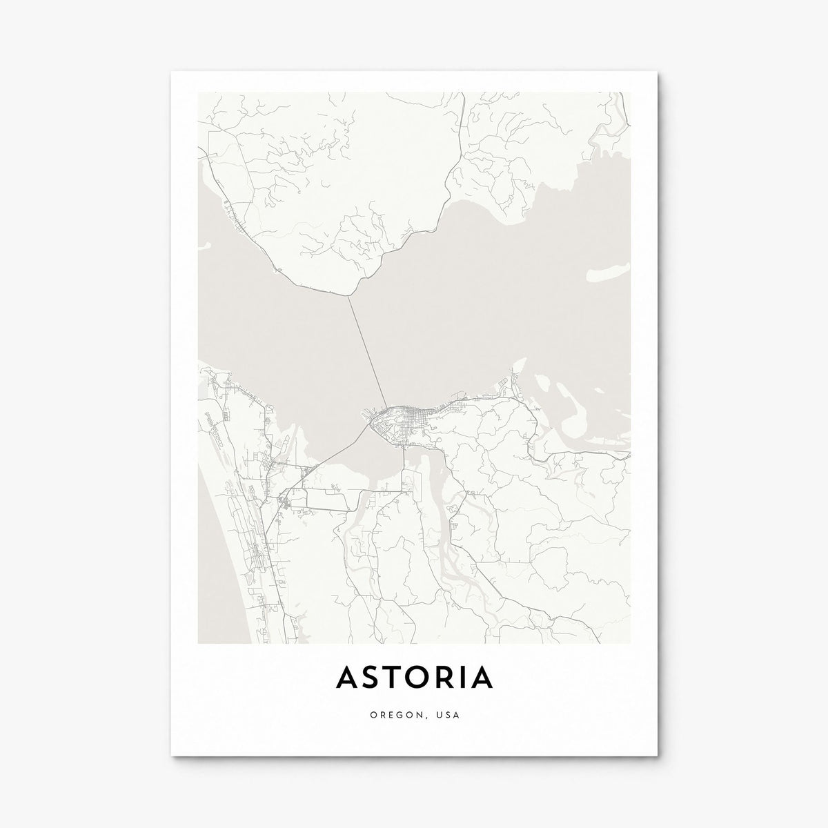 Astoria, Oregon Map Poster, print only (unframed)