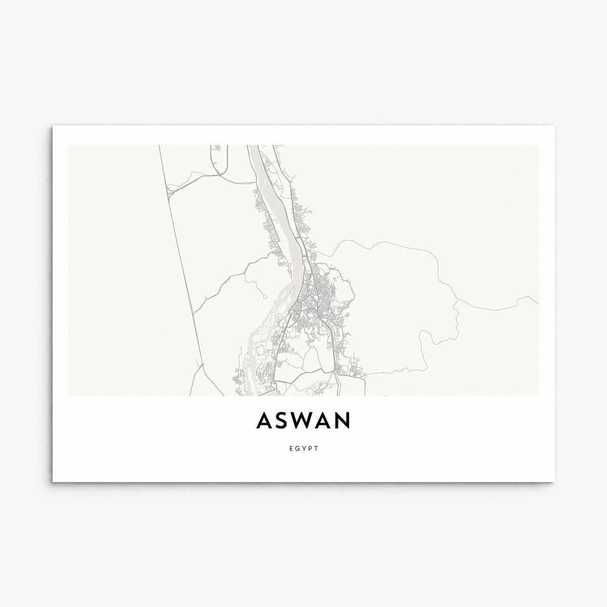 Aswan Map Poster, print only (unframed)