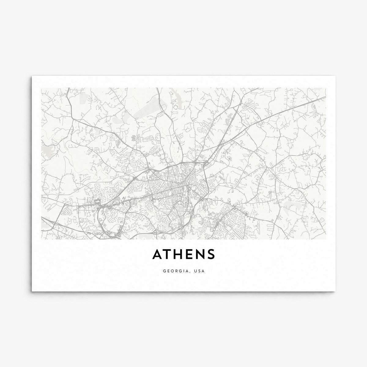Athens, Georgia Map Poster, print only (unframed)