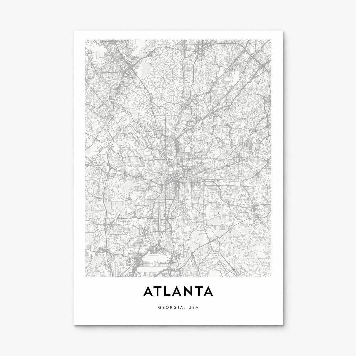 Atlanta Map Poster, print only (unframed)