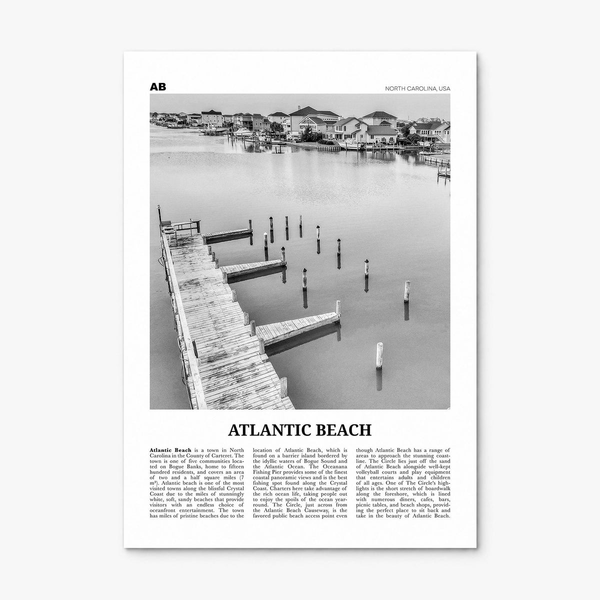 Atlantic Beach Newspaper Poster, print only (unframed)