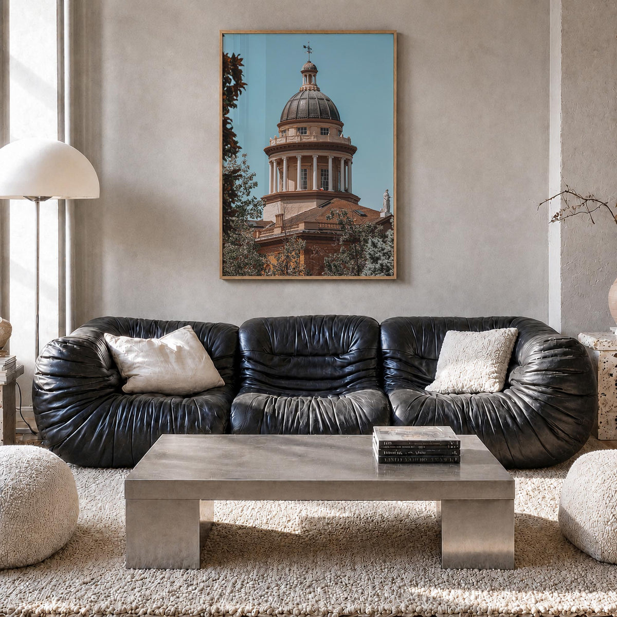 Auburn, California no. 2 colorful photo poster of California, USA – vertical wall art in natural wood frame, hanging on wall
