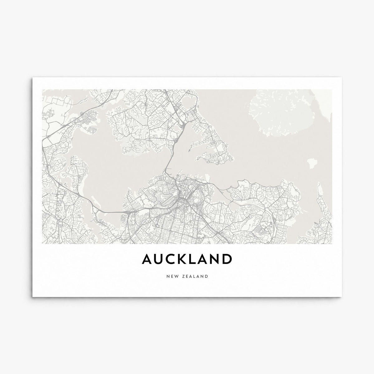 Auckland Map Poster, print only (unframed)