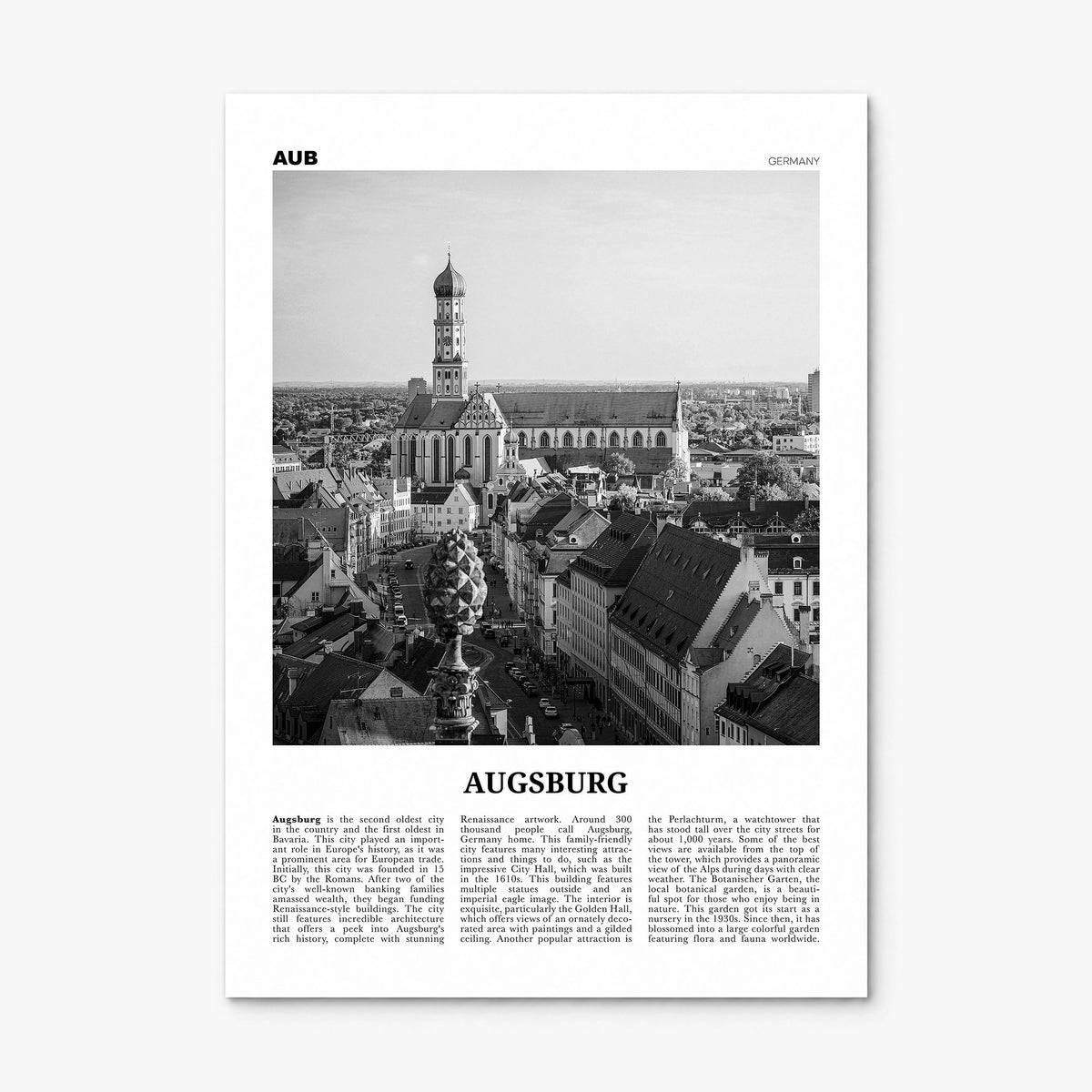 Augsburg Newspaper Poster, print only (unframed)
