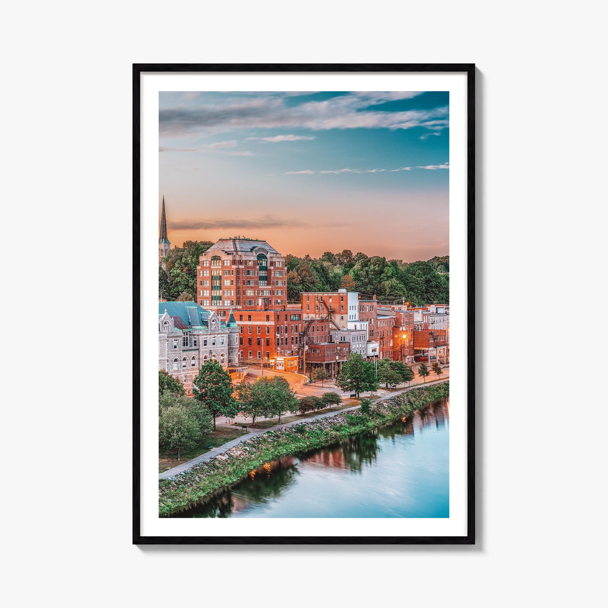Augusta colorful photo poster of Georgia, USA – vertical wall art, unframed print shown in interior mockup
