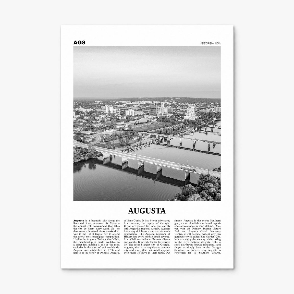 Augusta Newspaper Poster, print only (unframed)