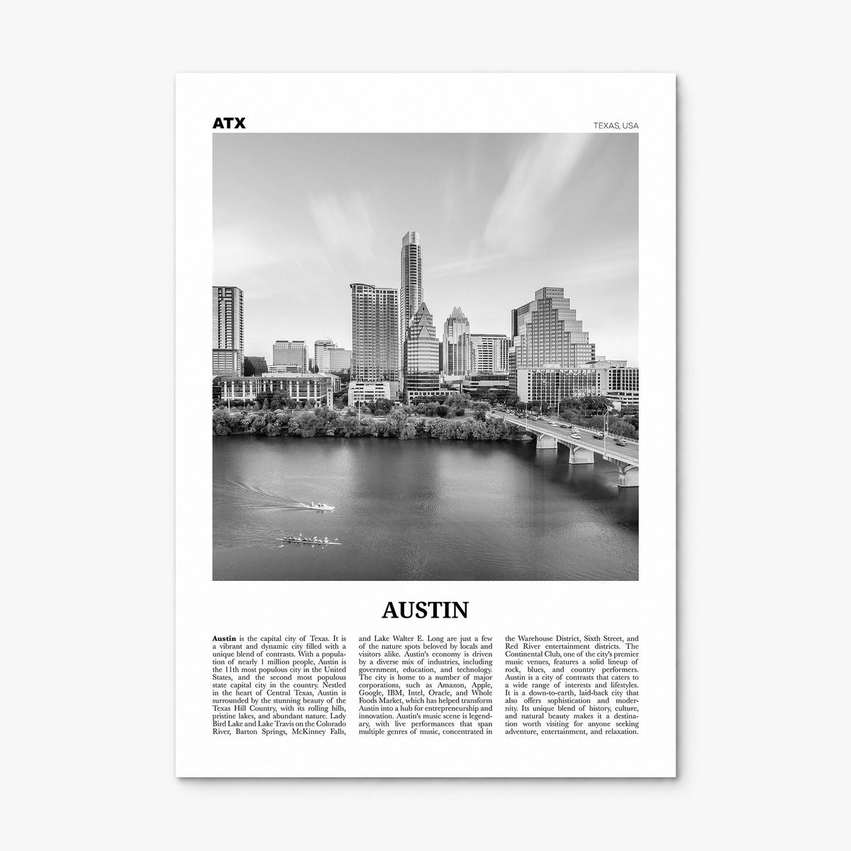 Austin Newspaper No 3 Poster, print only (unframed)