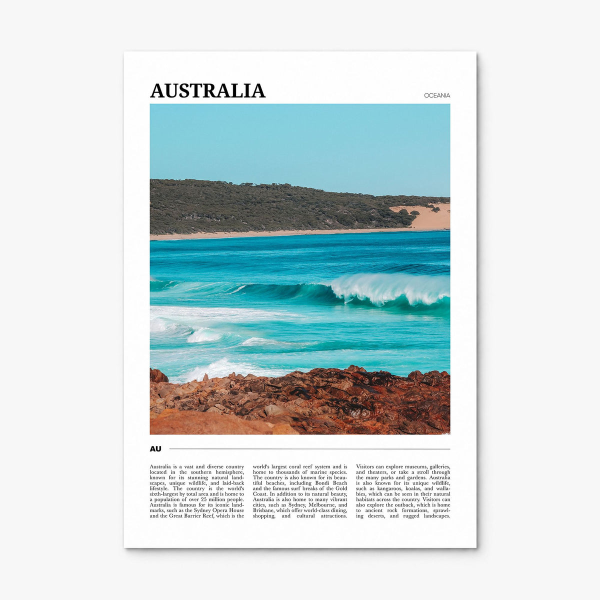 Australia Travel Poster, print only (unframed)