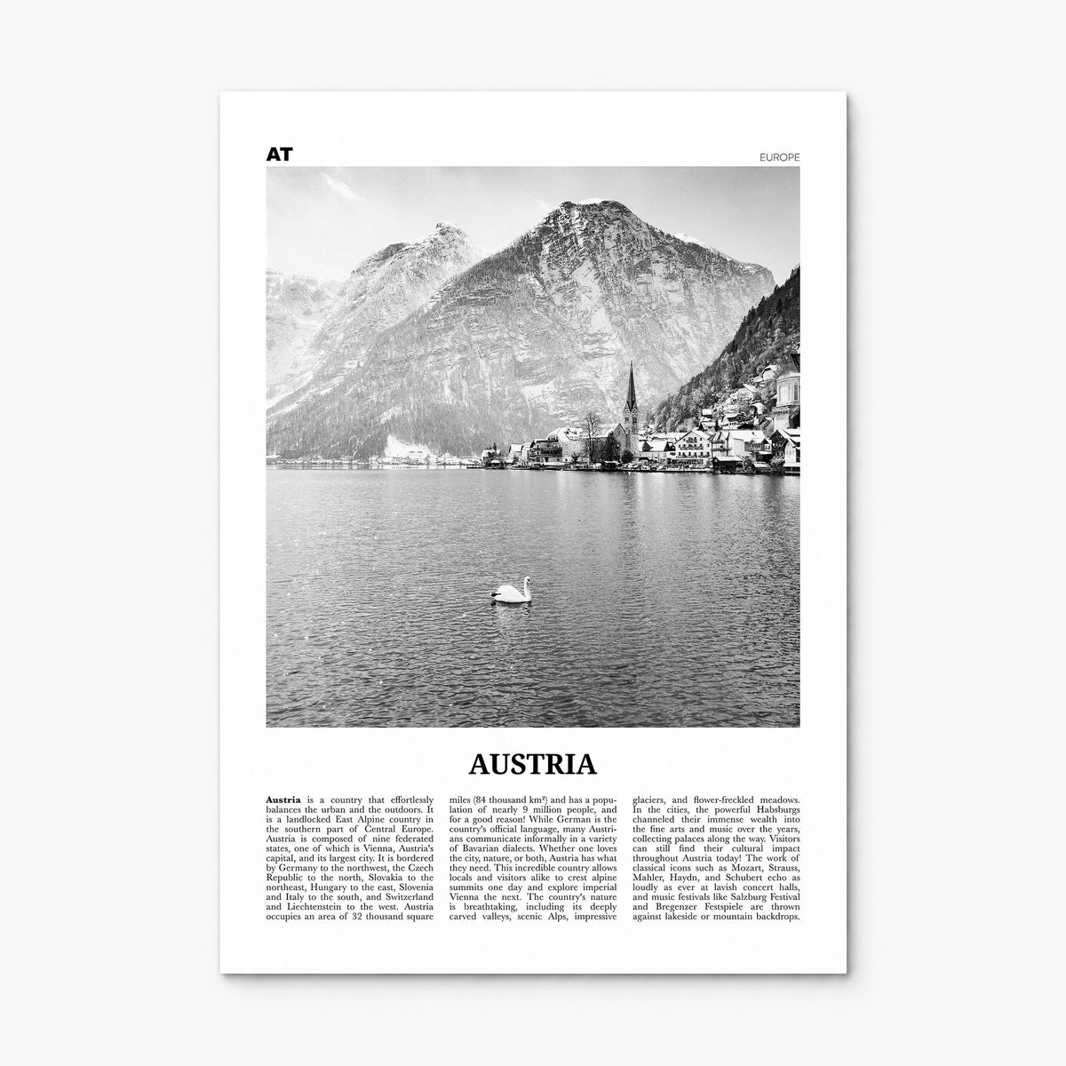 Austria Newspaper Poster, print only (unframed)