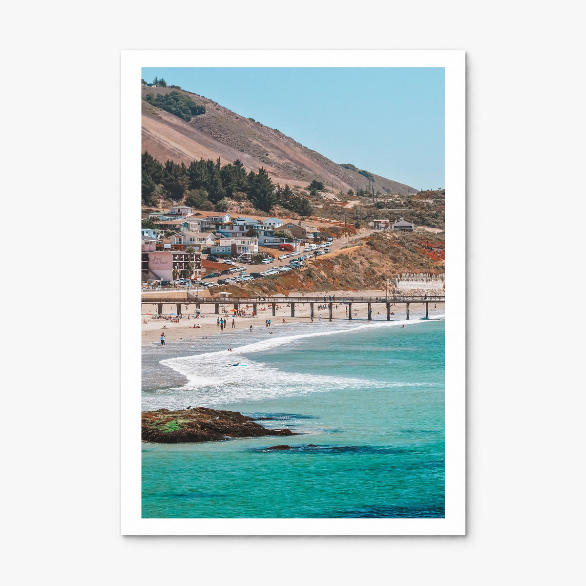 Avila Beach Photo Poster, print only (unframed), white border