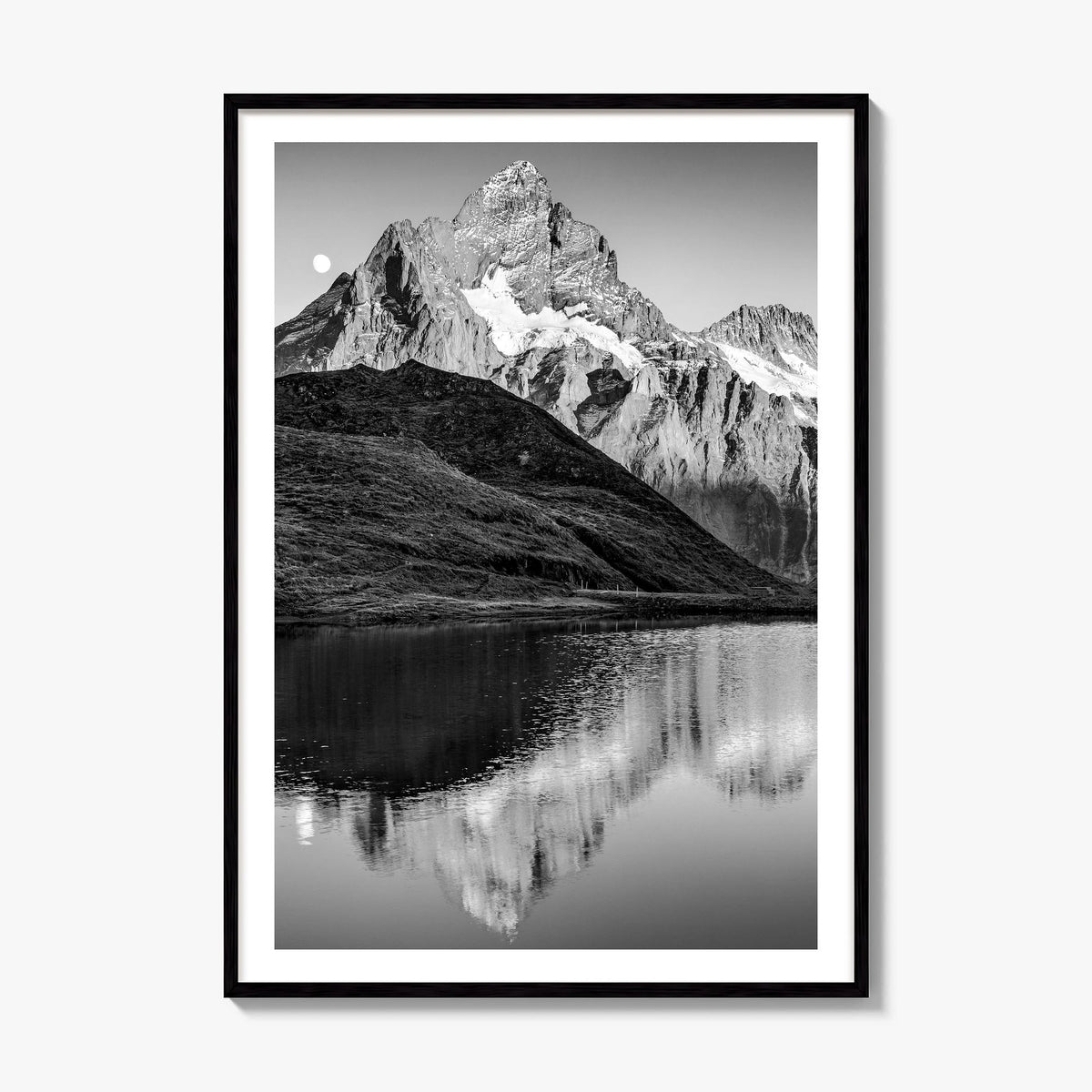 Bachalpsee Photo Poster, framed poster mockup, white border