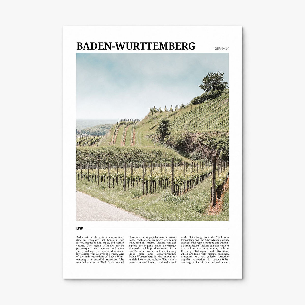 Baden-Württemberg Travel No 2 Poster, print only (unframed)