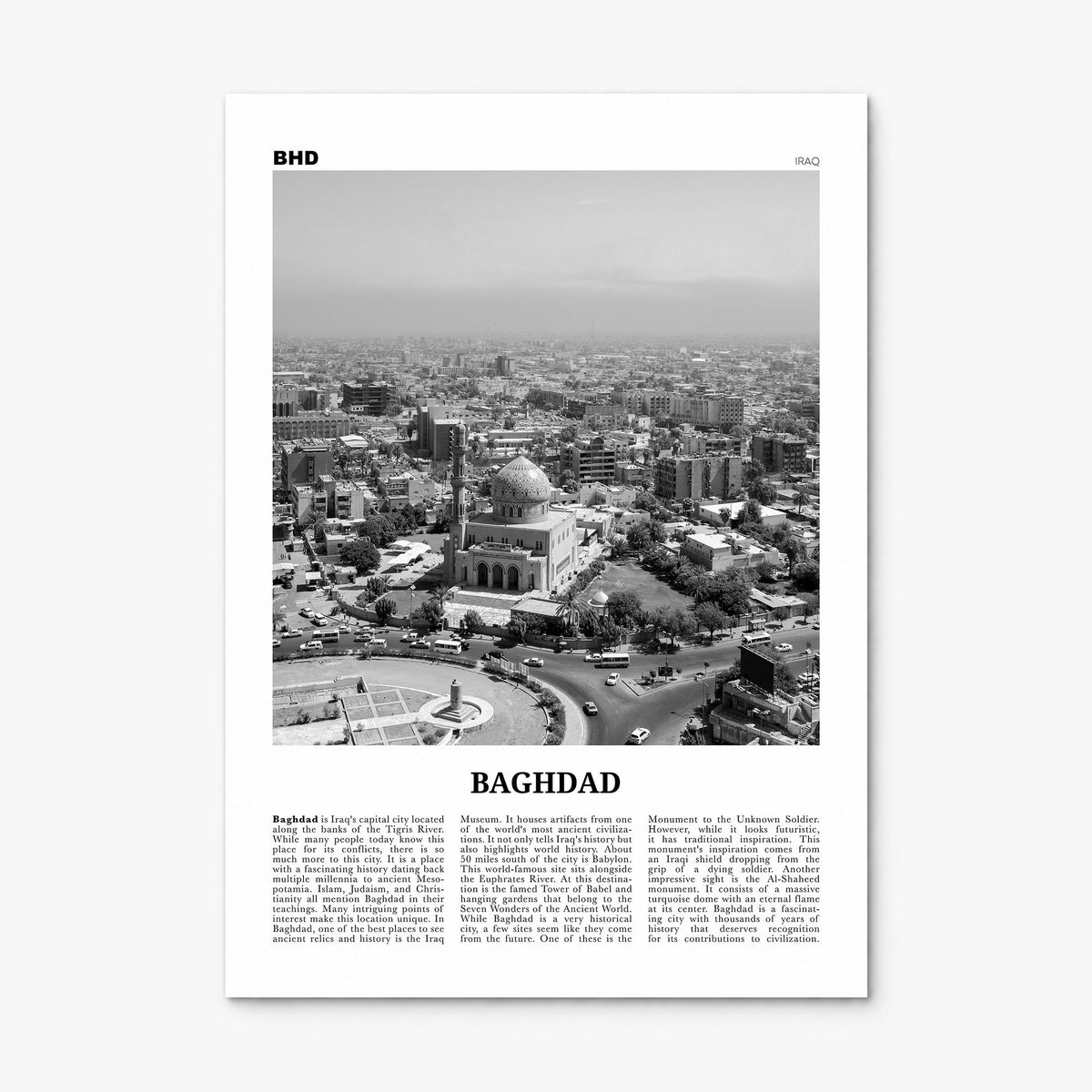 Baghdad Newspaper Poster, print only (unframed)