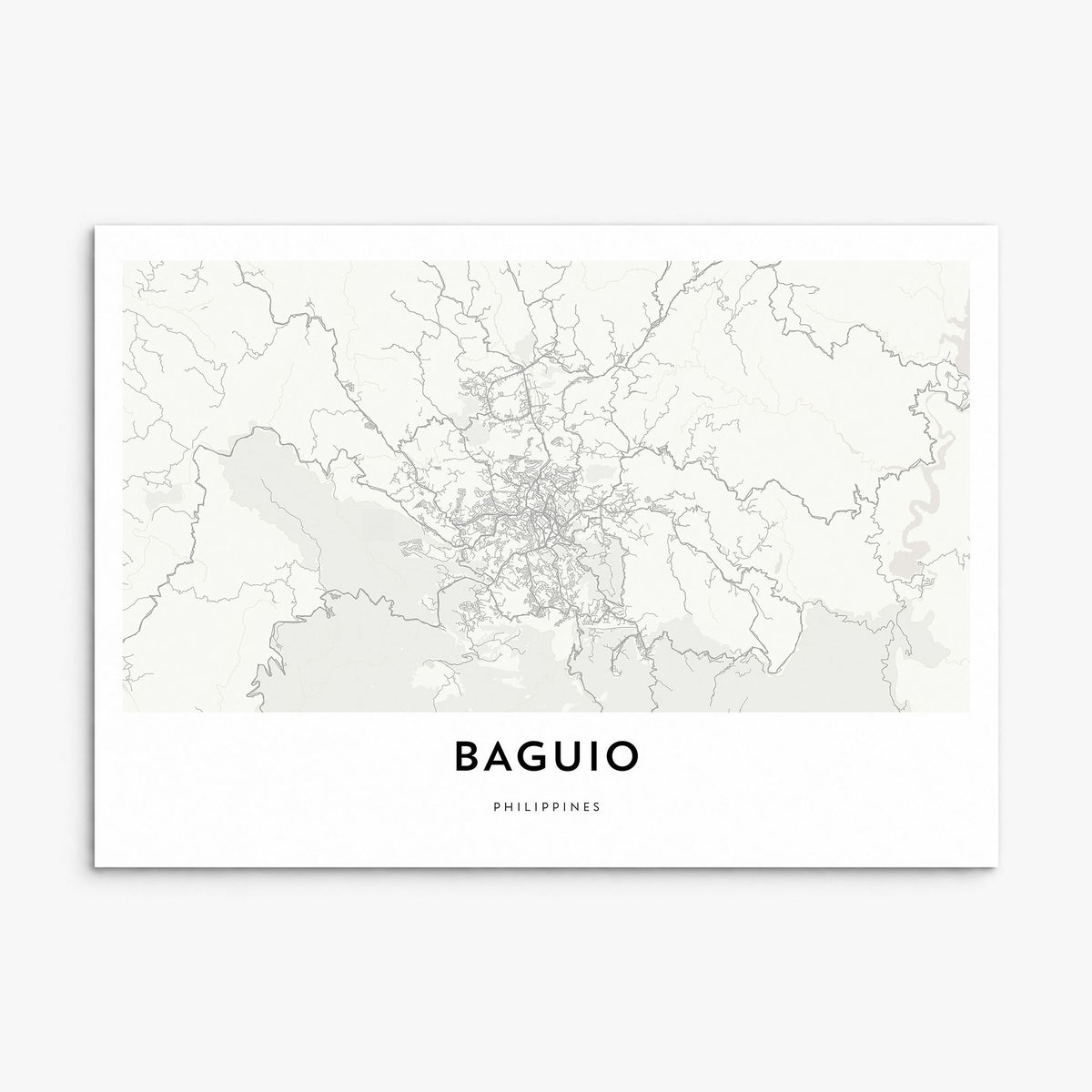 Baguio Map Poster, print only (unframed)