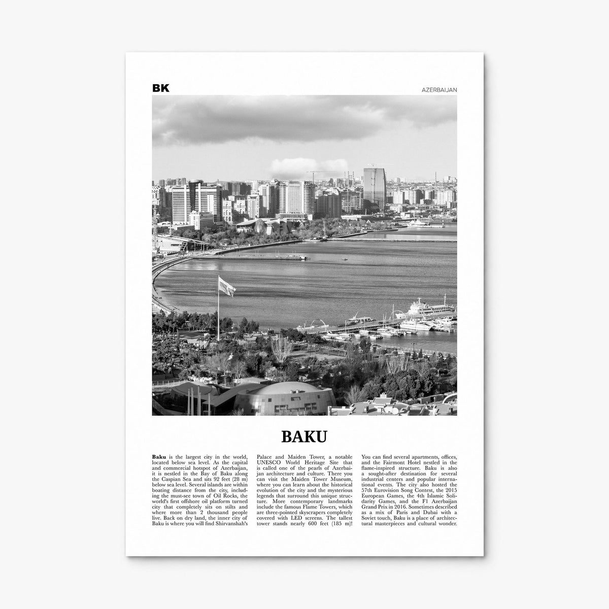 Baku Newspaper Poster, print only (unframed)