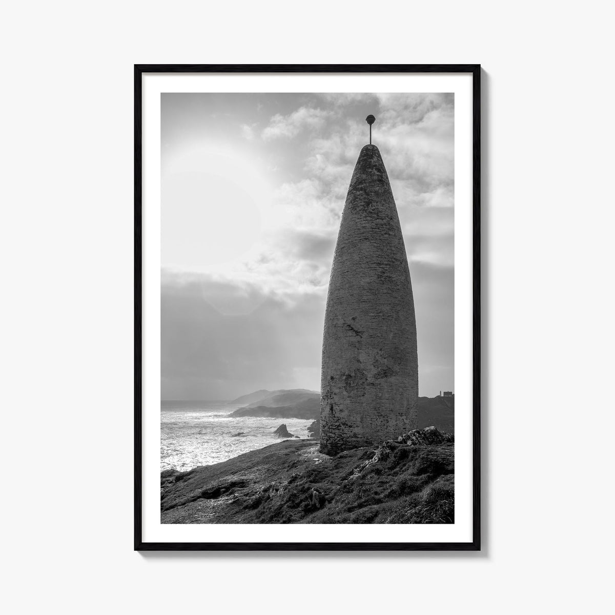 Baltimore no. 2 black & white photo poster of Maryland, USA – vertical wall art, unframed print shown in interior mockup