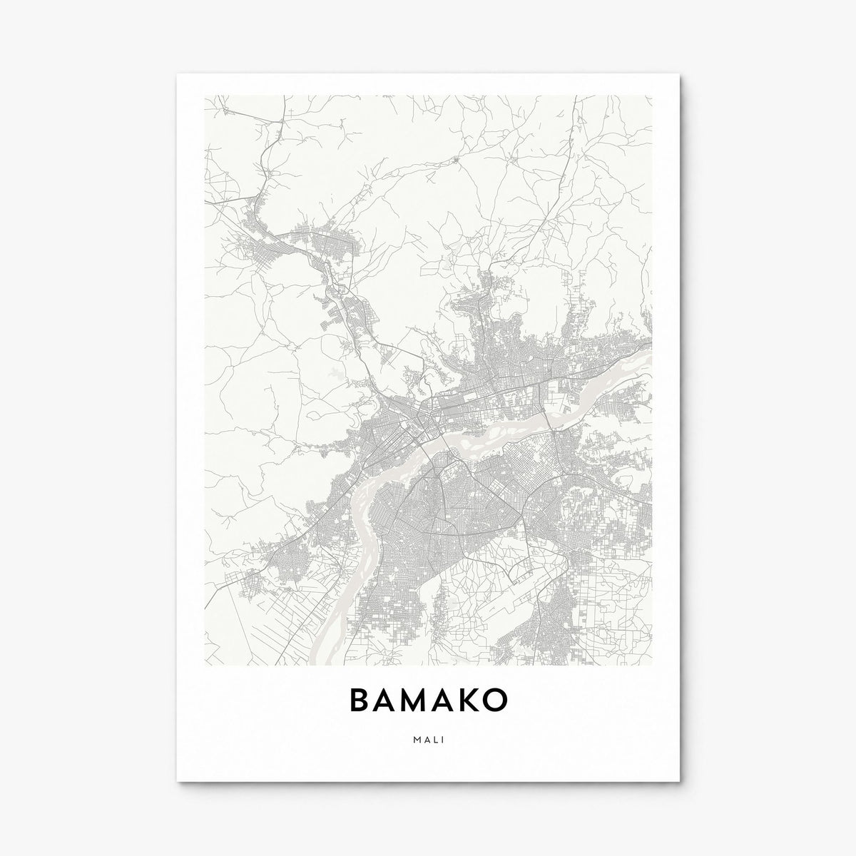 Bamako Map Poster, print only (unframed)