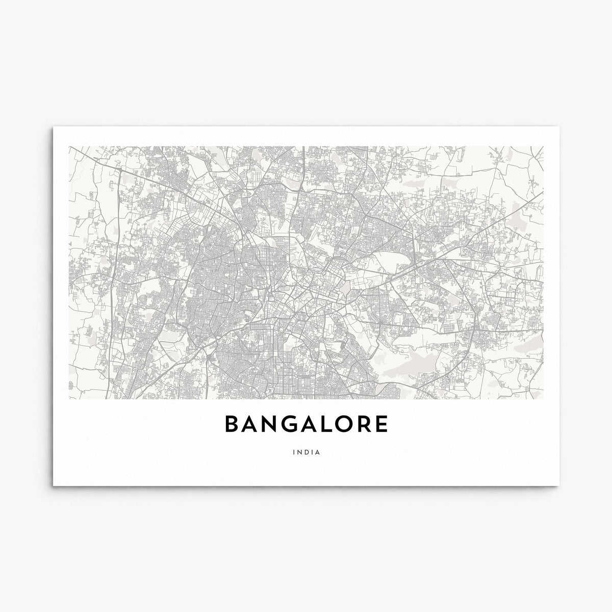 Bangalore Map Poster, print only (unframed)