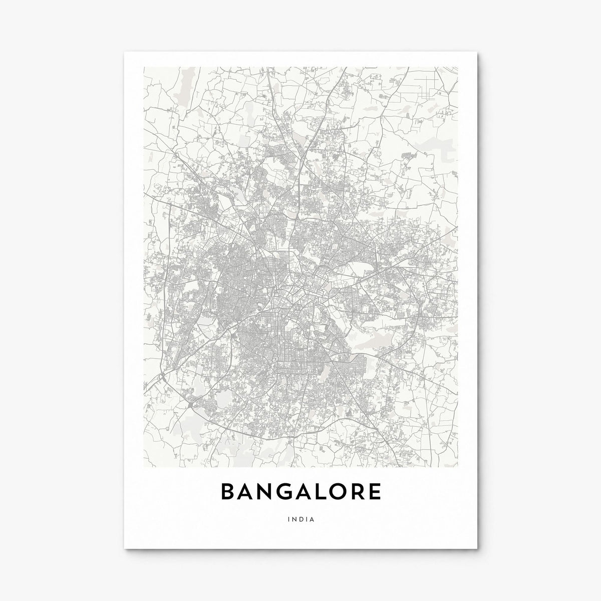 Bangalore Map Poster, print only (unframed)
