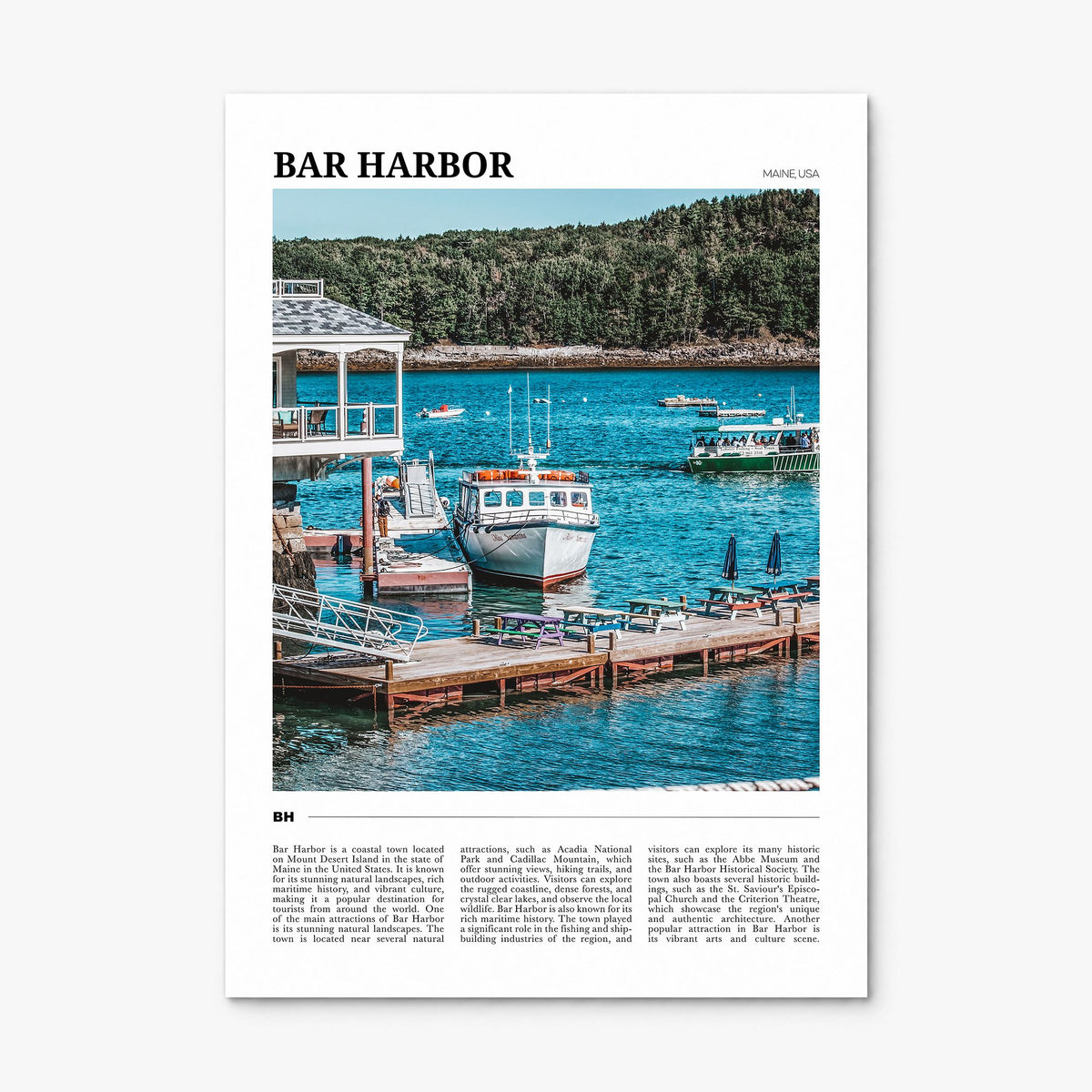 Bar Harbor Travel No 2 Poster, print only (unframed)