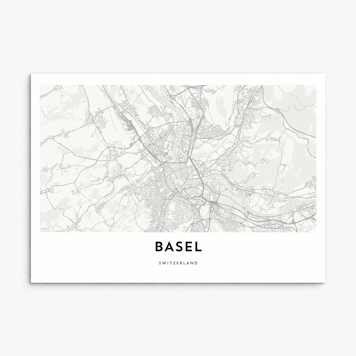 Basel Map Poster, print only (unframed)