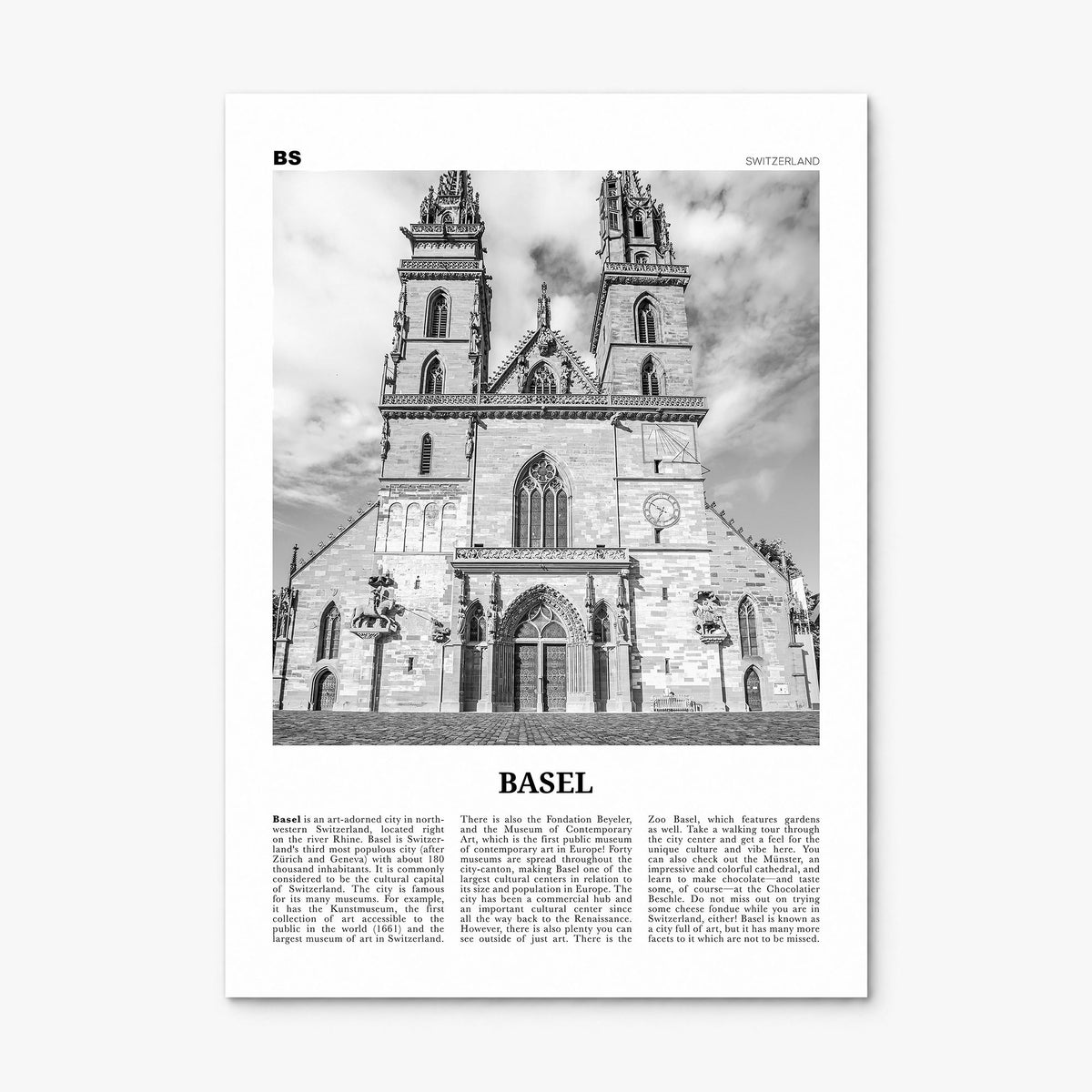 Basel Newspaper No 2 Poster, print only (unframed)