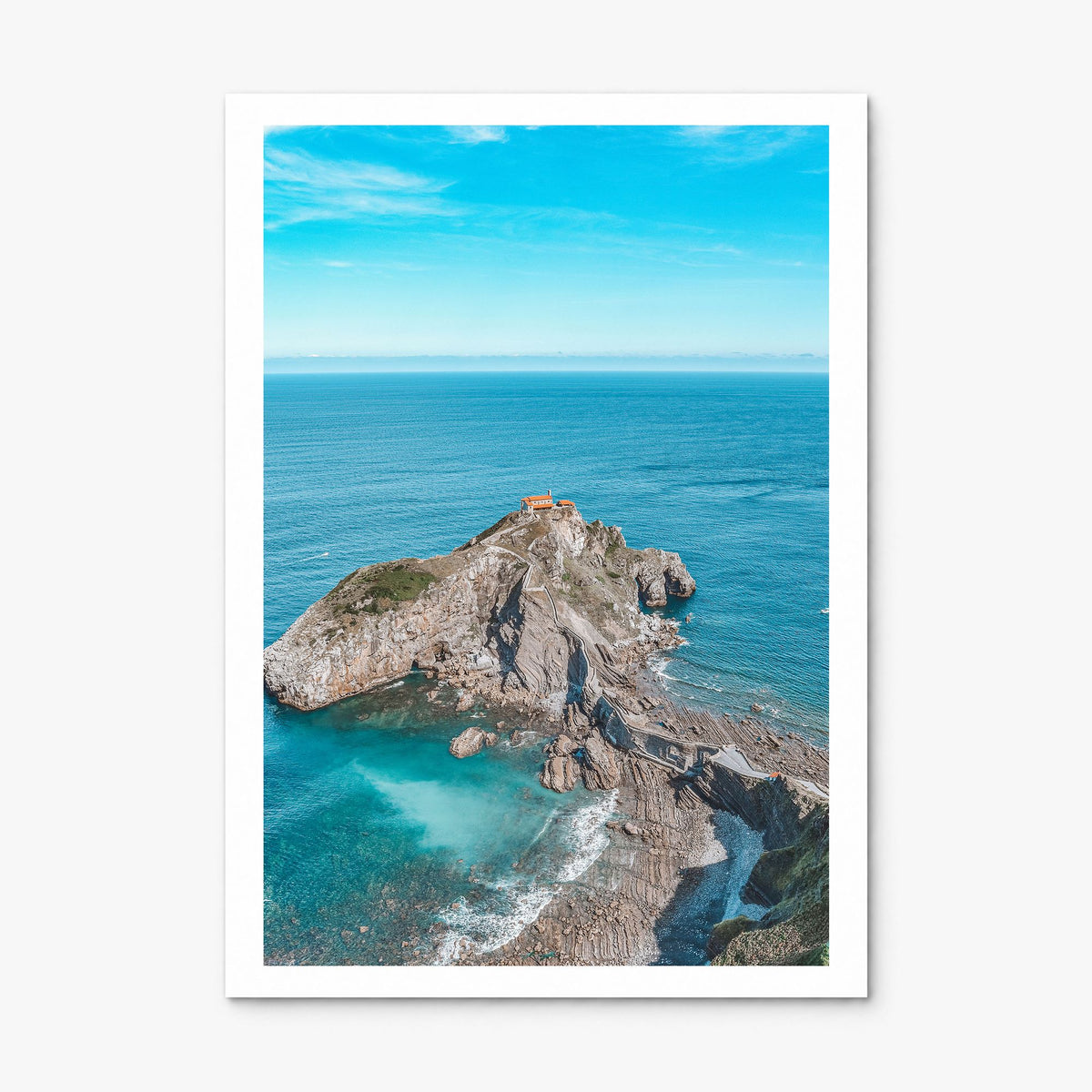Basque Country Photo Poster, print only (unframed), white border