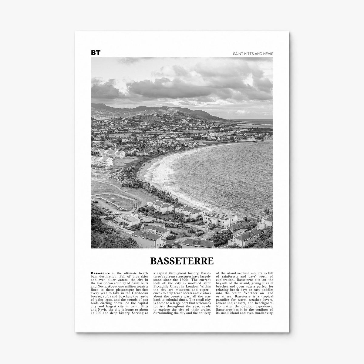 Basseterre Newspaper Poster, print only (unframed)
