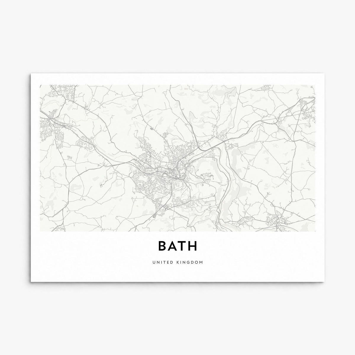 Bath Map Poster, print only (unframed)