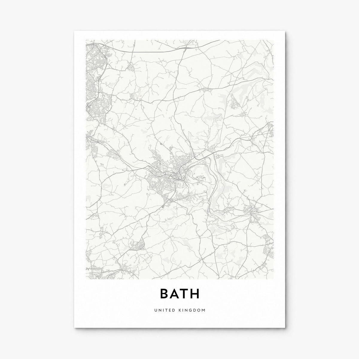 Bath Map Poster, print only (unframed)