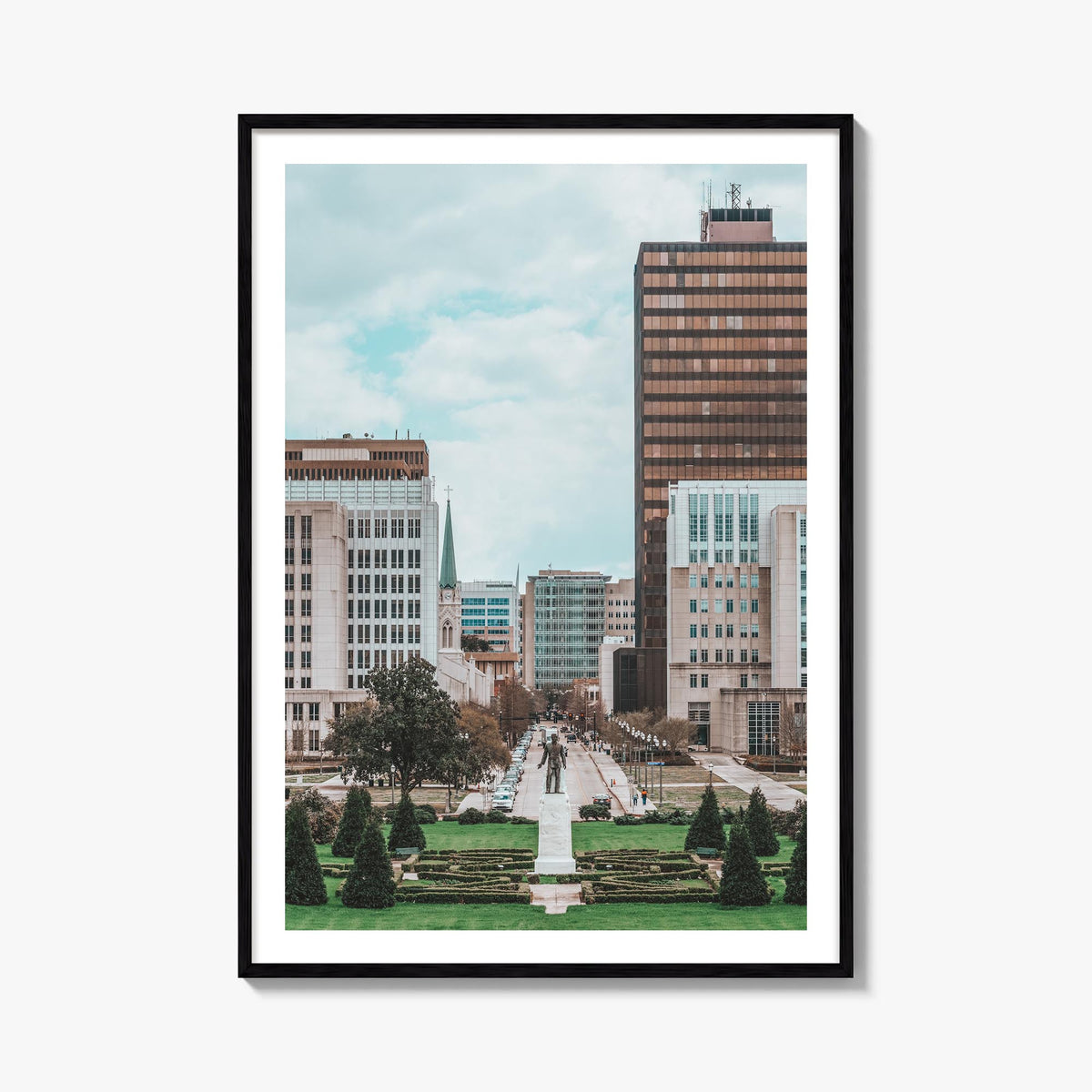 Baton Rouge no. 1 colorful photo poster of Louisiana, USA – vertical wall art, unframed print shown in interior mockup