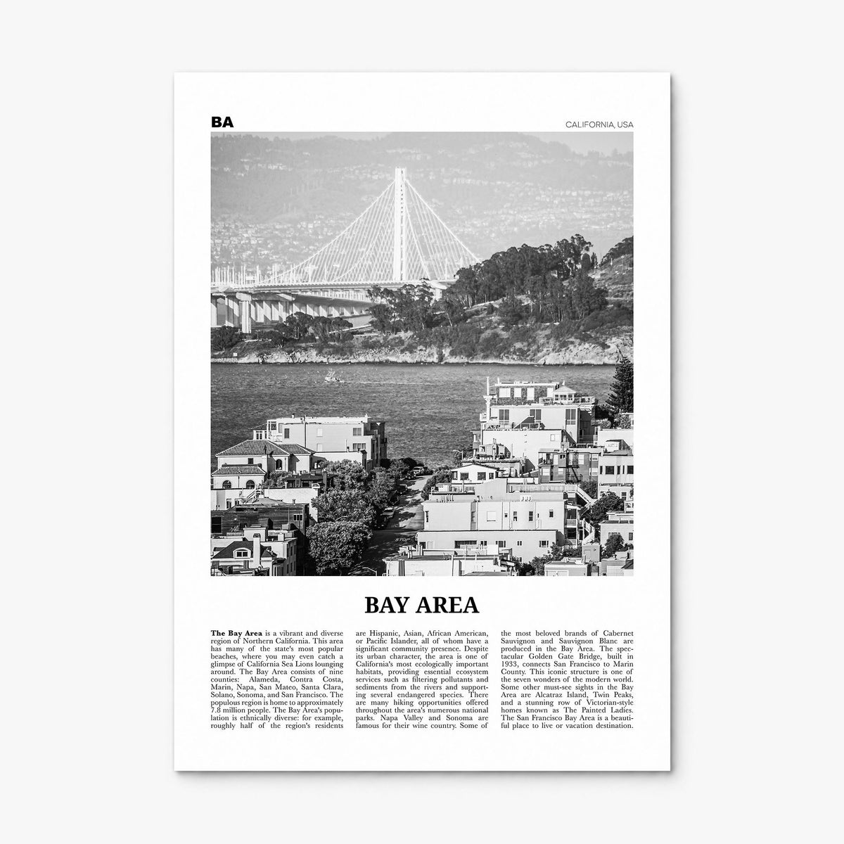 Bay Area Newspaper No 1 Poster, print only (unframed)