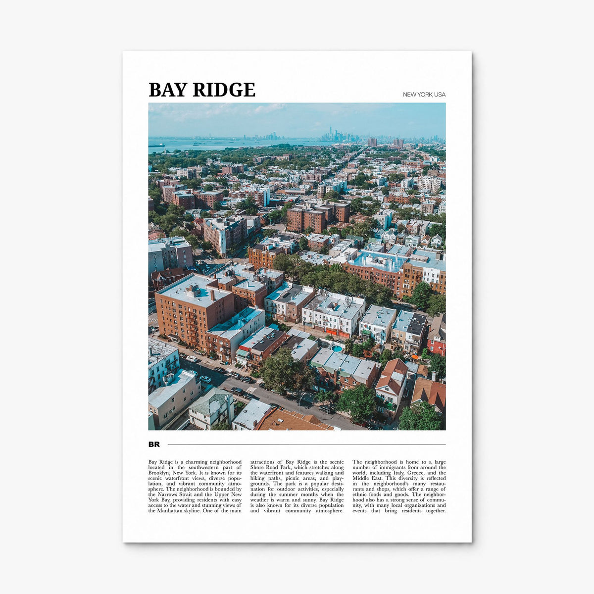 Bay Ridge Travel Poster, print only (unframed)