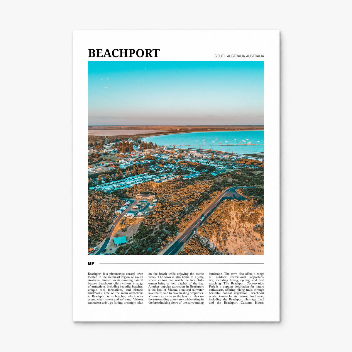 Beachport Travel Poster, print only (unframed)