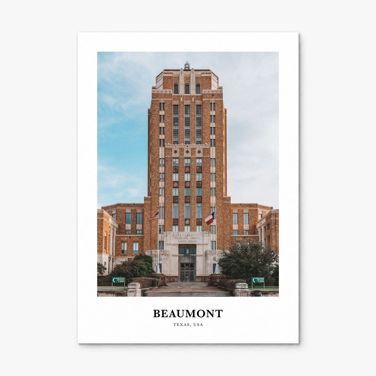 Beaumont, Texas Classic Poster, print only (unframed)
