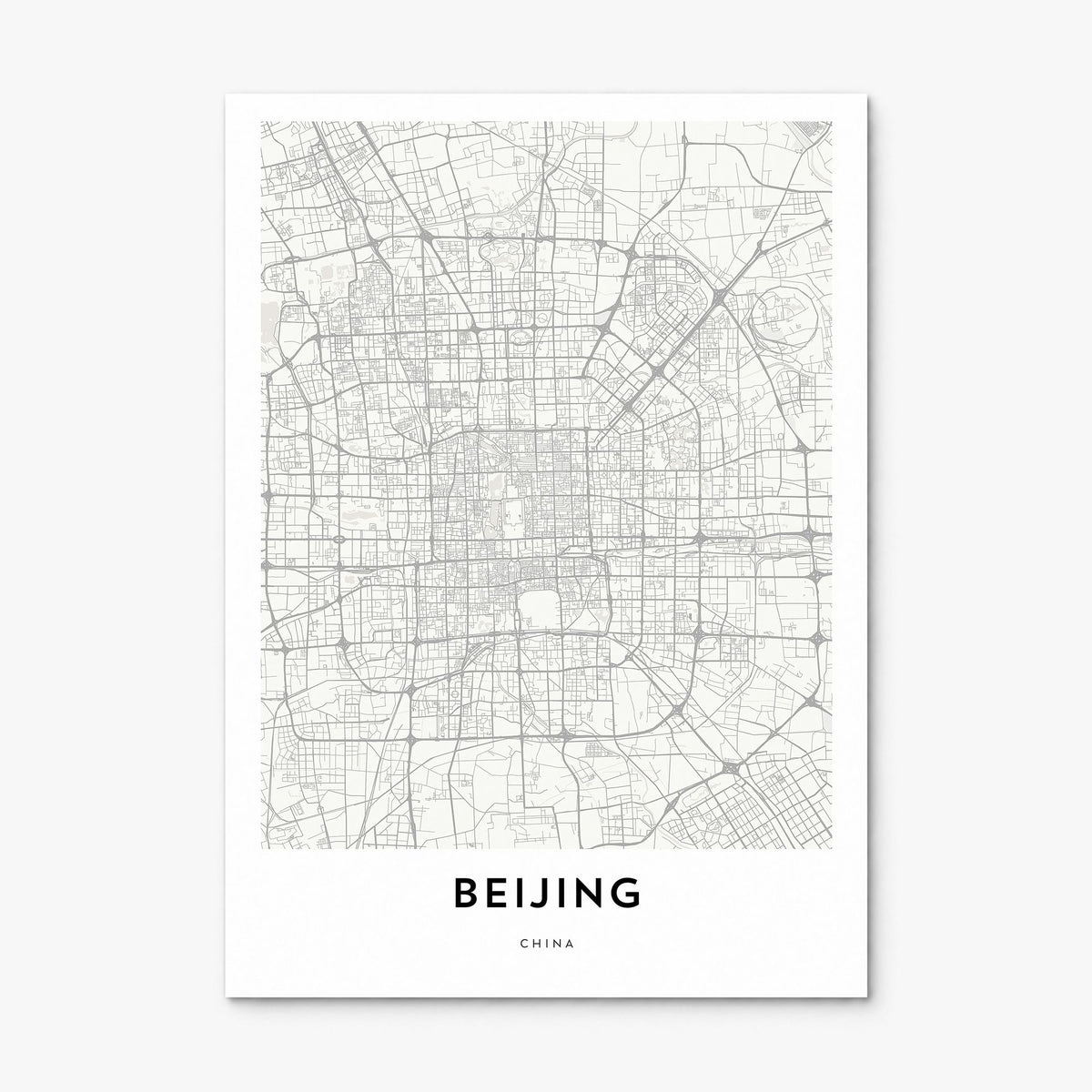 Beijing Map Poster, print only (unframed)