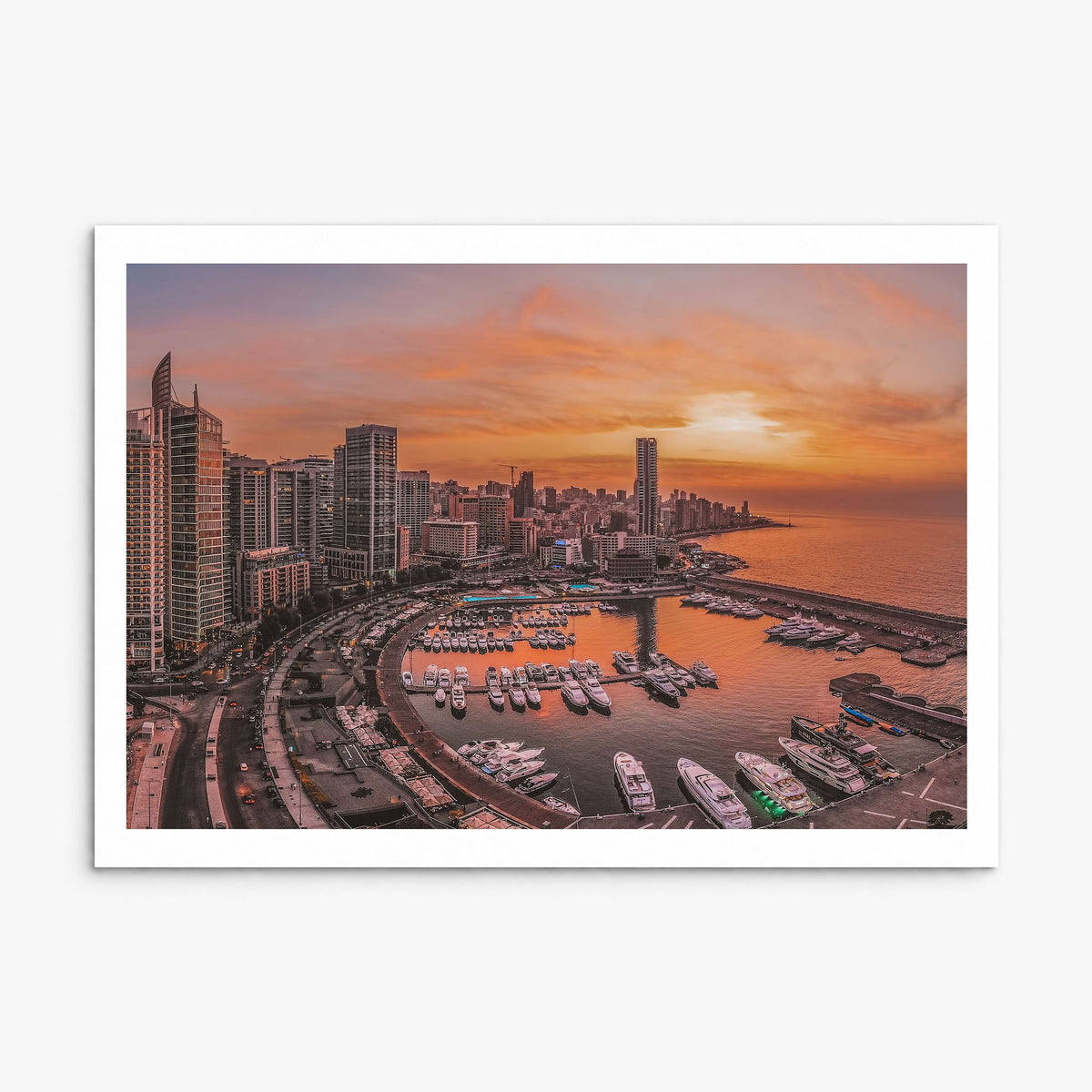 Beirut Photo Poster, print only (unframed), white border