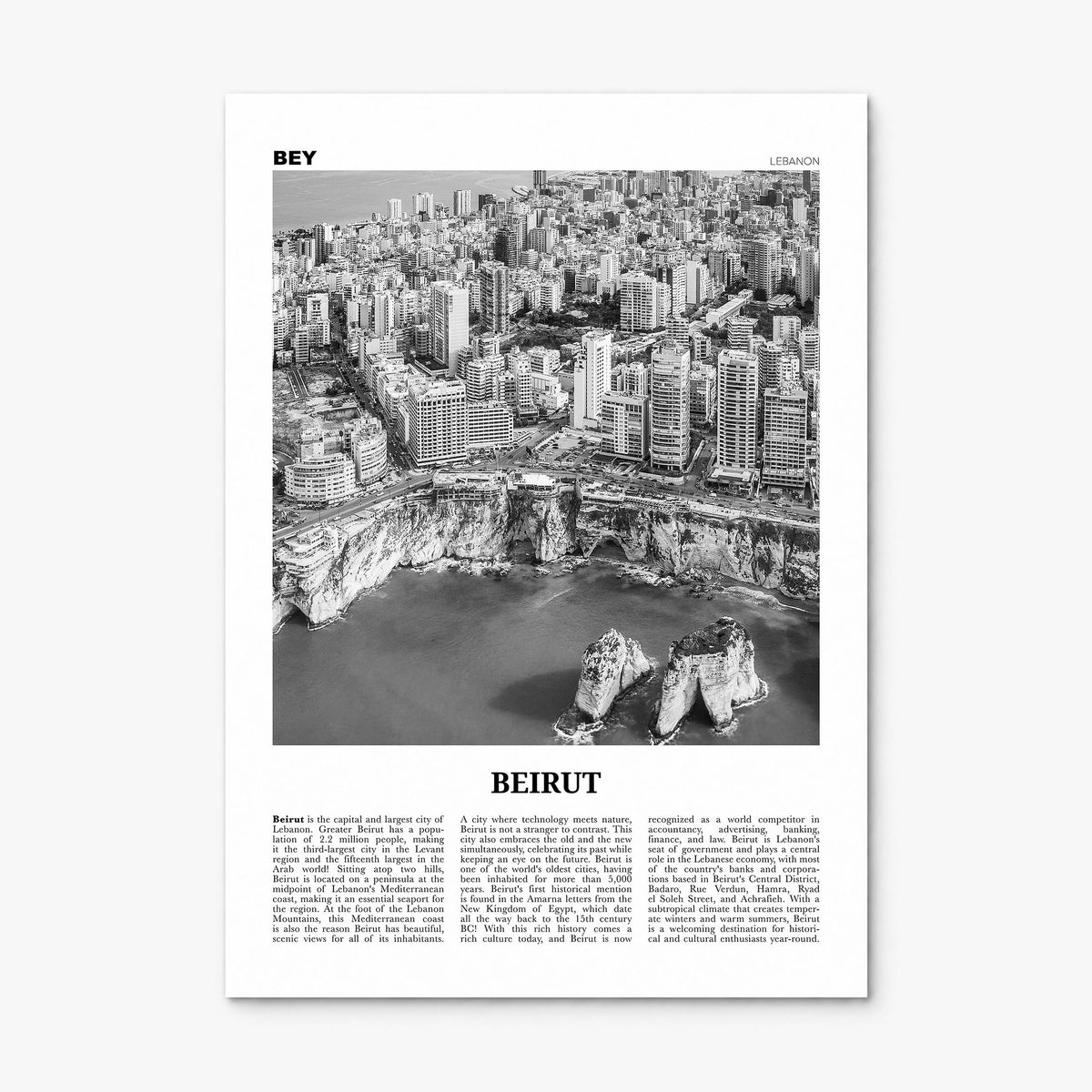Beirut Newspaper No 1 Poster, print only (unframed)