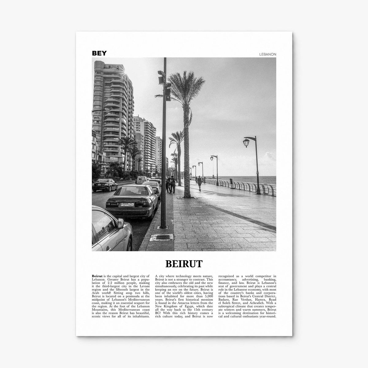Beirut Newspaper No 2 Poster, print only (unframed)