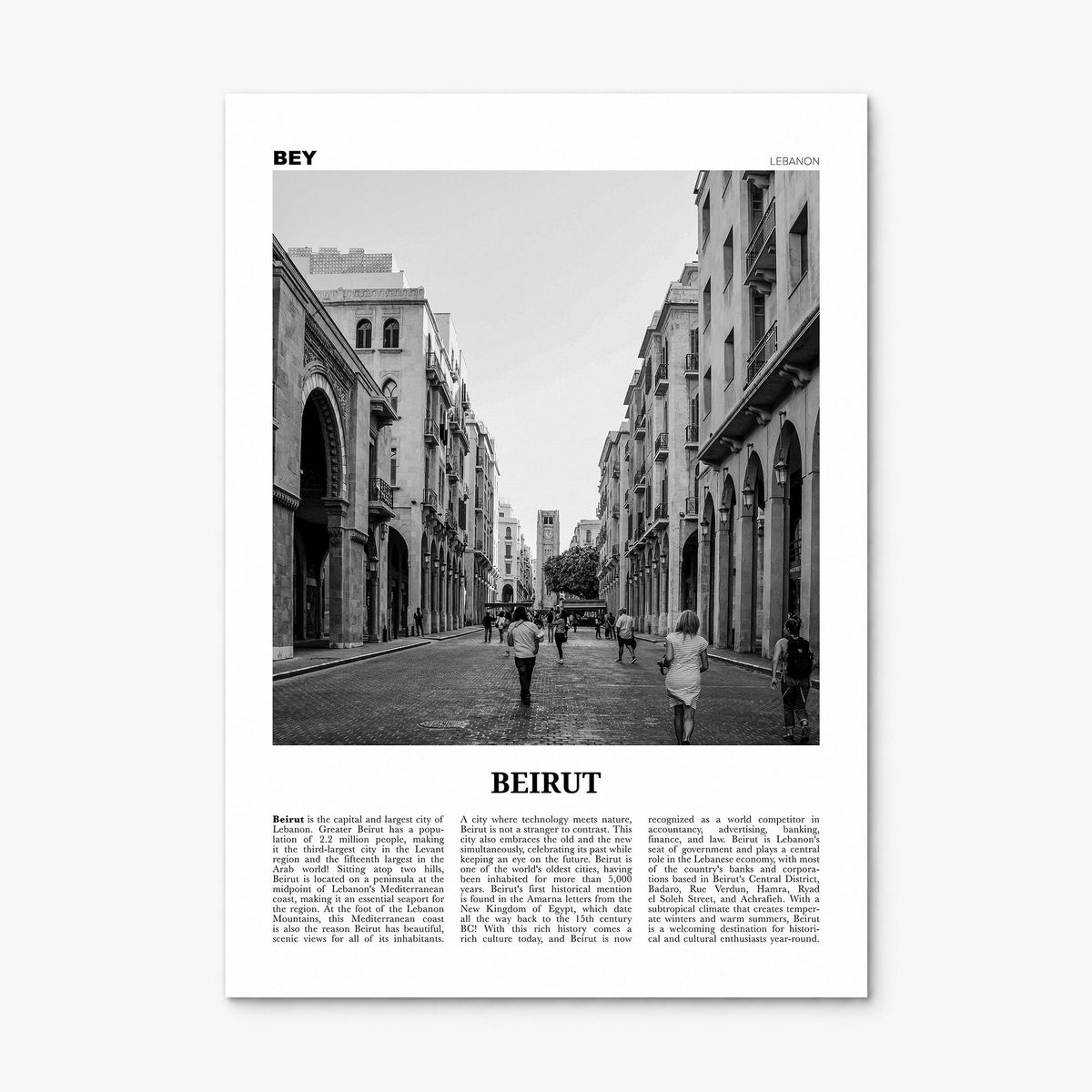 Beirut Newspaper No 3 Poster, print only (unframed)