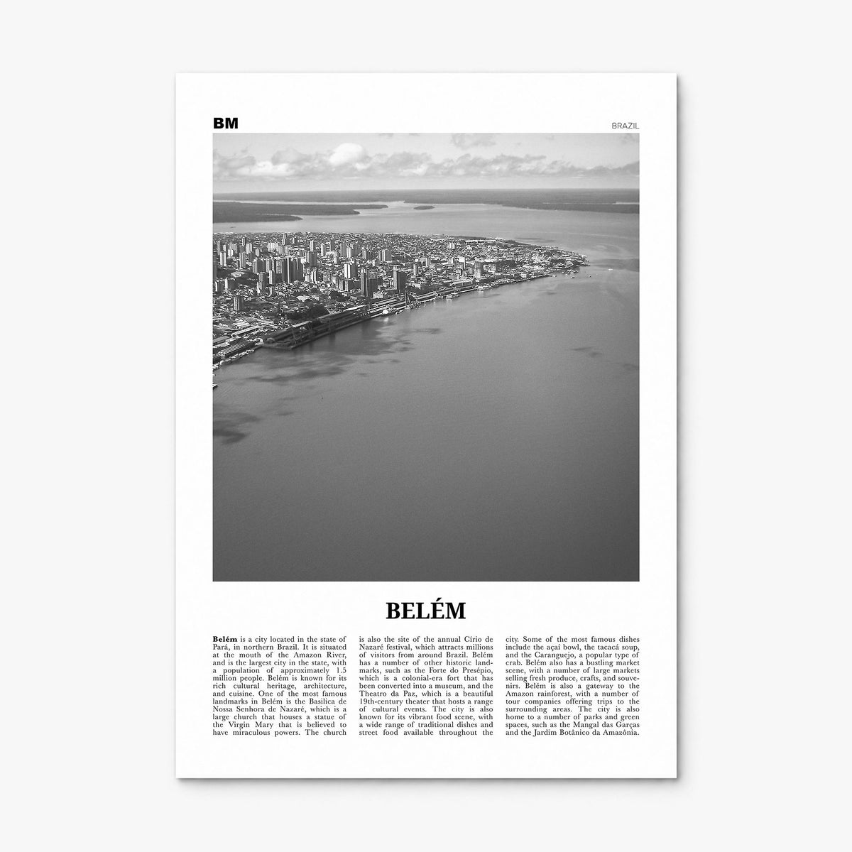 Belém Newspaper No 1 Poster, print only (unframed)