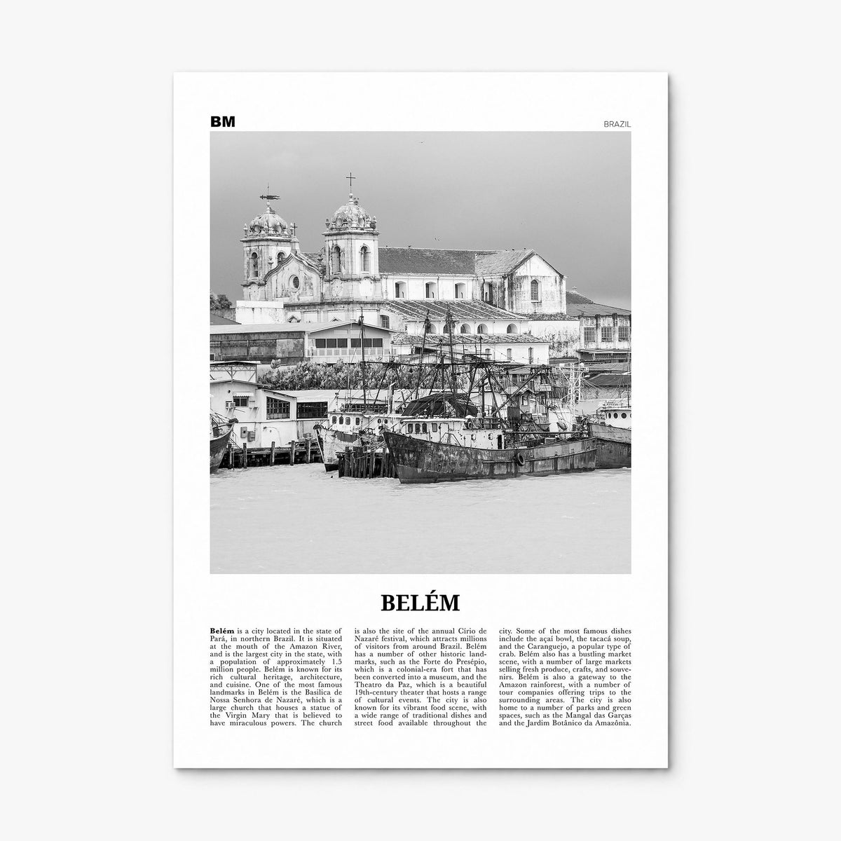 Belém Newspaper No 2 Poster, print only (unframed)
