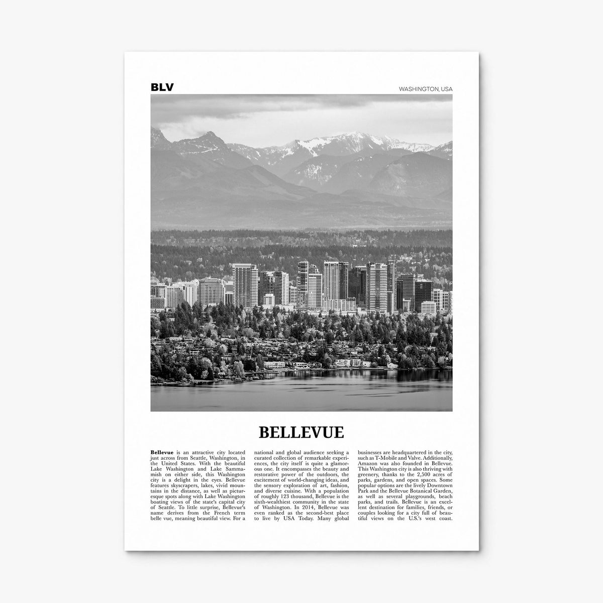 Bellevue Newspaper No 1 Poster, print only (unframed)