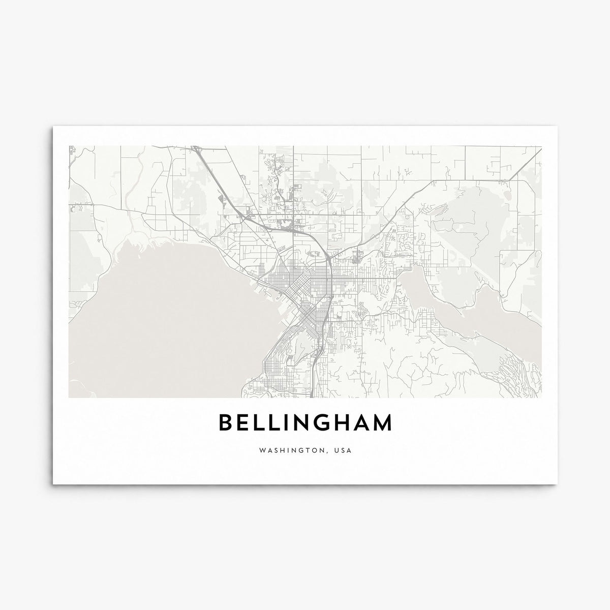 Bellingham Map Poster, print only (unframed)