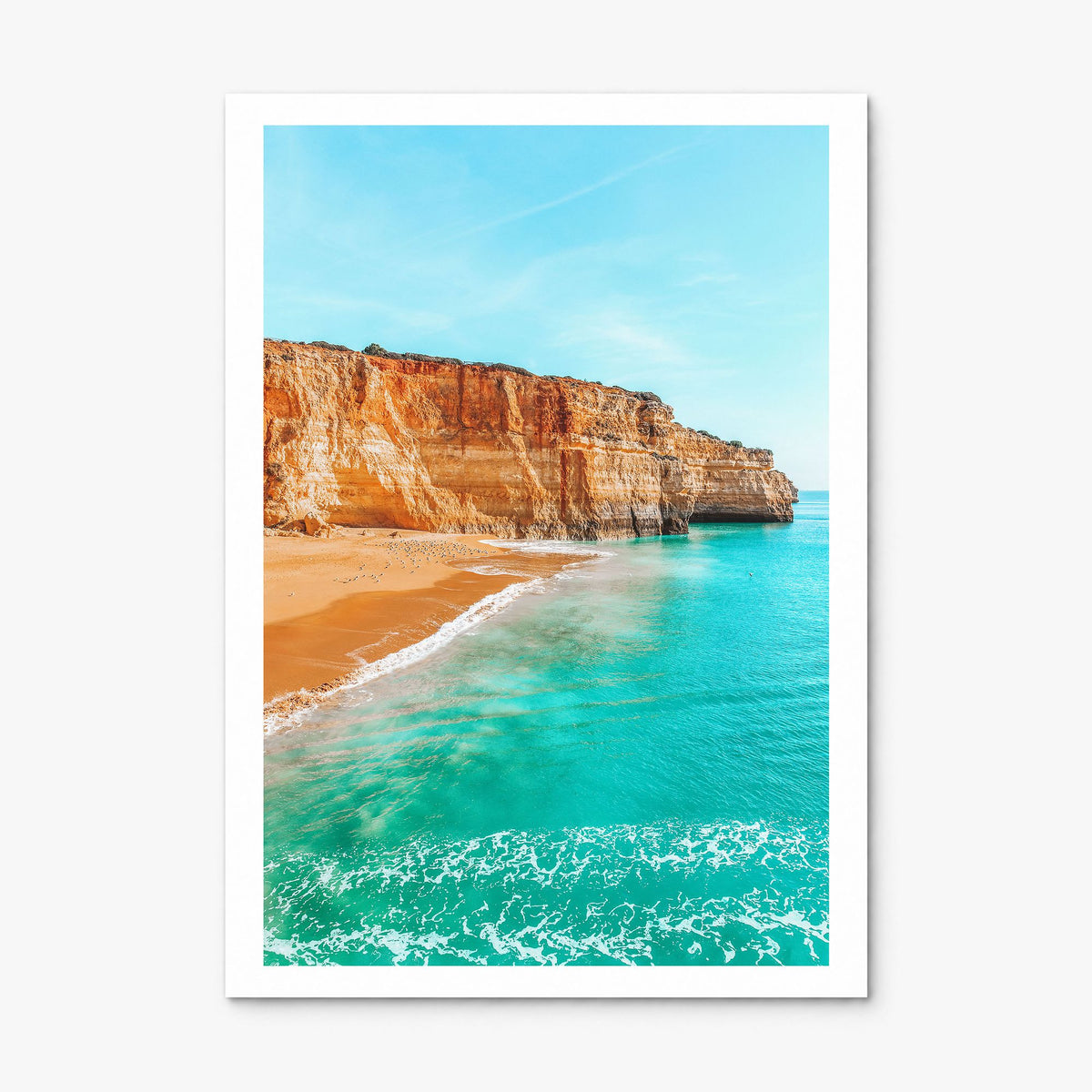 Benagil Beach Photo Poster, print only (unframed), white border