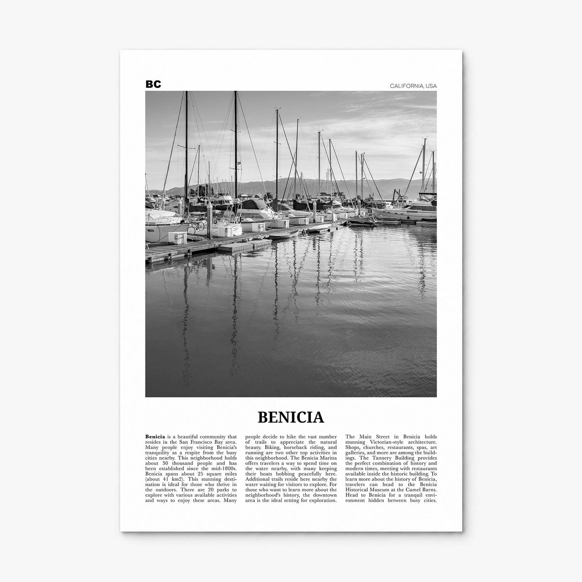Benicia Newspaper Poster, print only (unframed)