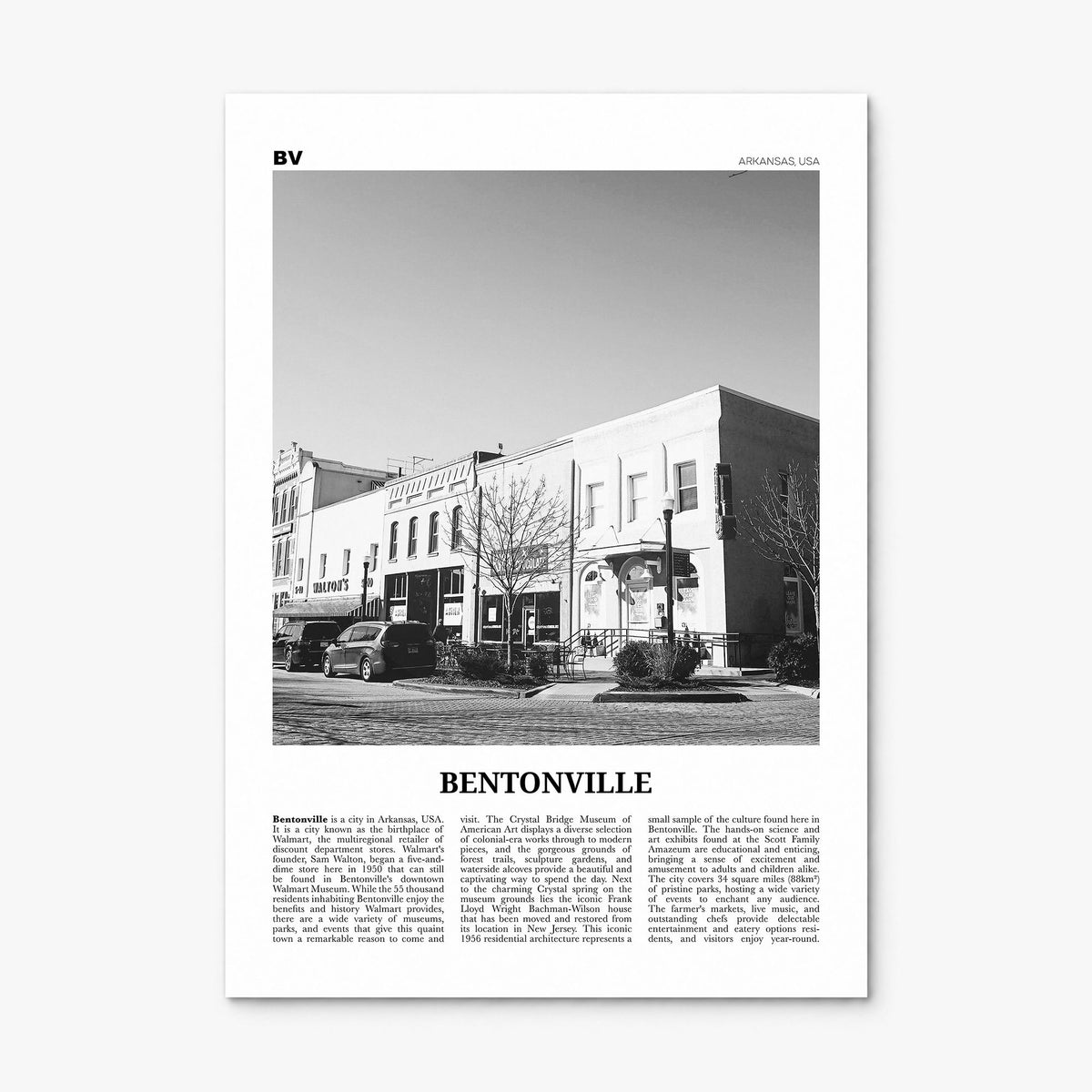 Bentonville Newspaper Poster, print only (unframed)